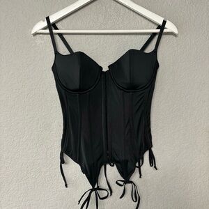 Victoria’s‎ Secret Y2K 2005 Black Stretchy Corset Size 36C